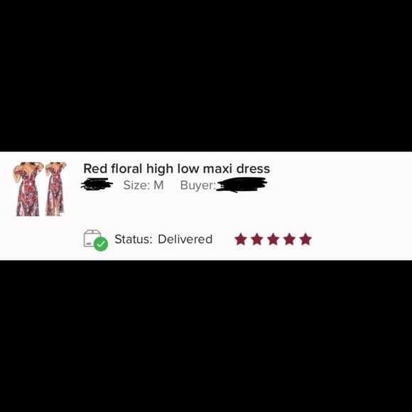 LAST 1 !!PRICE FIRM Red floral high low maxi dress - Picture 5 of 5